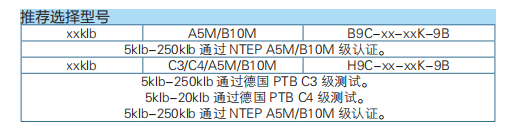 雙剪梁式稱重傳感器B9C/H9C